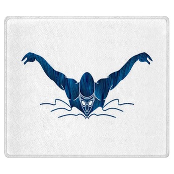 Swimming Butterfly Man Swimming Designed Using Area Rug