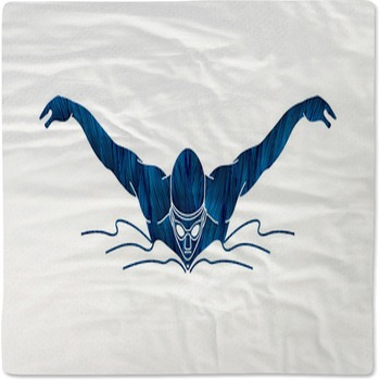 Swimming Butterfly Man Swimming Designed Baby Blanket