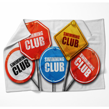 Swimming Club 3d Rendering Street Woven Throw Blanket