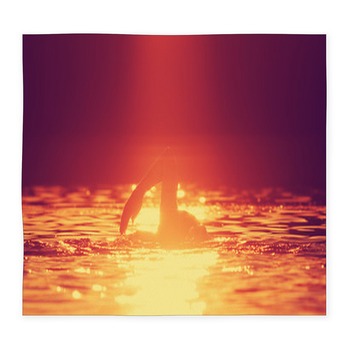 Swimming In Sunset/sunrise Custom Size Floor Mat