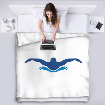 Swimming Logo Fleece Blanket