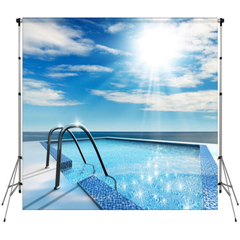 Swimming Pool Custom Size Backdrop