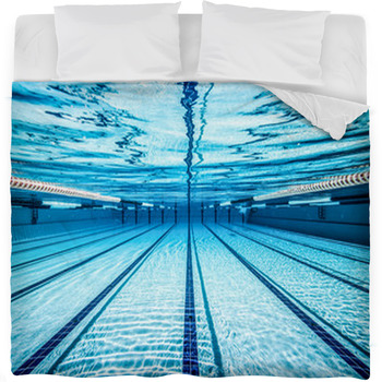 Swimming Pool Fleece Bed Blanket
