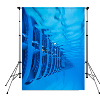 Swimming Pool Floating Wave Pole Pocket Backdrop