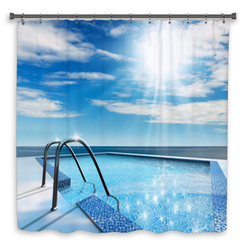 Swimming Pool Shower Curtain