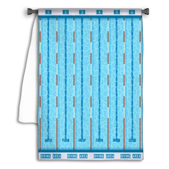 Swimming Pool Top View Flat Pictogram Towel