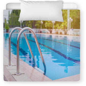 Swimming Pool With Stair At Sport Toddler Comforter