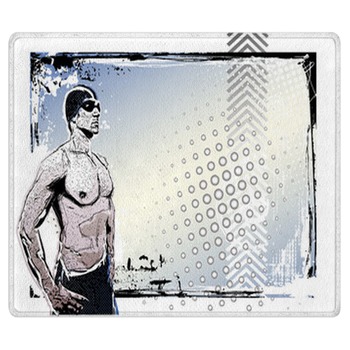 Swimming Poster Area Rug