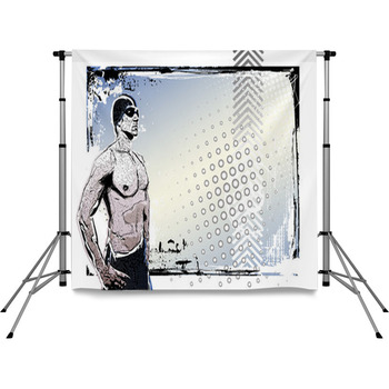 Swimming Poster Pole Pocket Backdrop