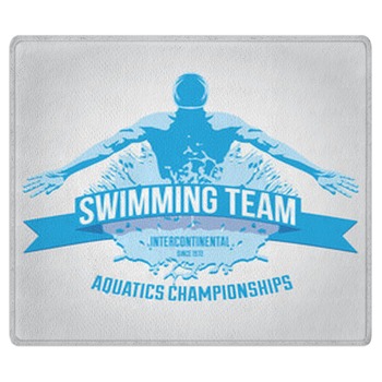 Swimming Team Logo Area Rug