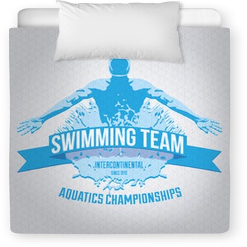 Swimming Team Logo Toddler Duvet