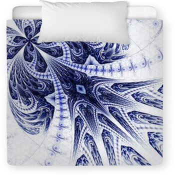 Symmetrical Fractal Flower, Digital Toddler Comforter