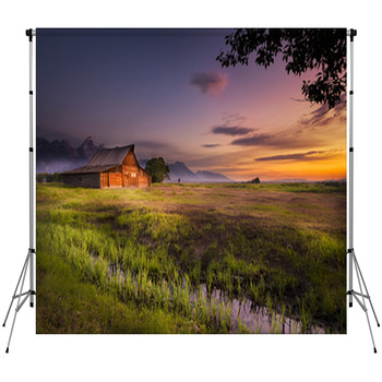 T. A. Moulton Homestead On Mormon Row Fleece Backdrop
