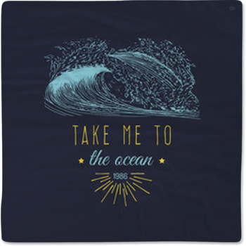 Take Me To The Ocean Vector Hand Lettering Baby Blanket