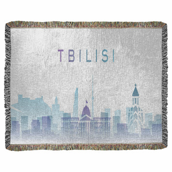 Tbilisi Transparent Layers Gradient Woven Throw Blanket