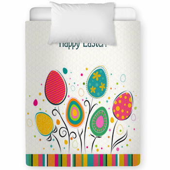 Template Easter Greeting Card, Vector Toddler Comforter