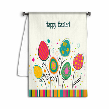 Template Easter Greeting Card, Vector Towel