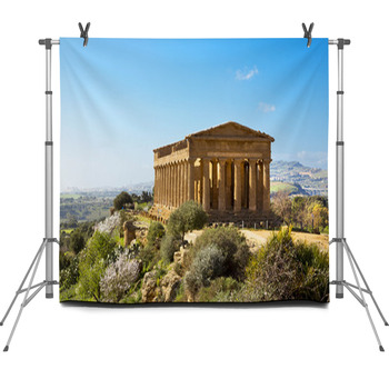Temple Of Concordia Fleece Backdrop