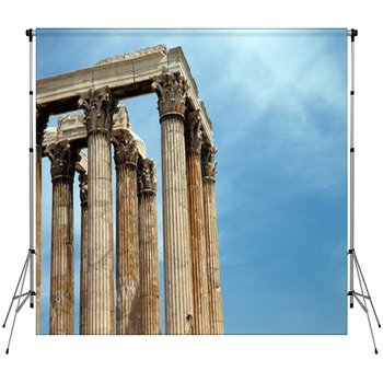 Temple Of Olympian Zeus Fleece Backdrop