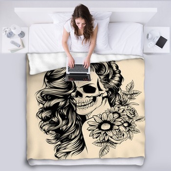 Teschio Donna Fleece Blanket