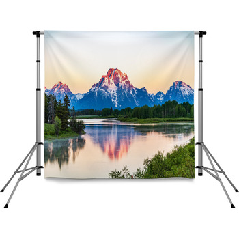Teton Mountains Pole Pocket Backdrop