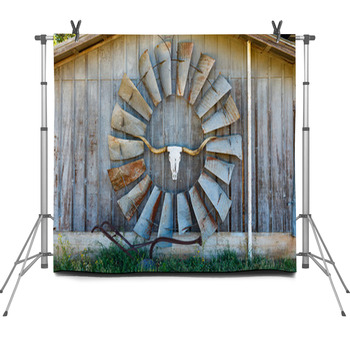 Texas Barn Art Fleece Backdrop