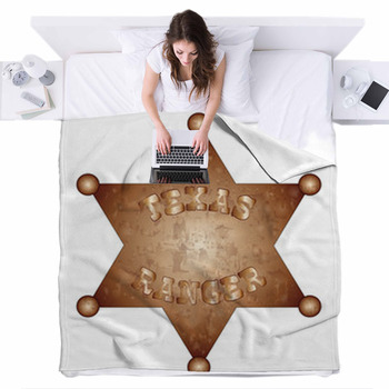 Texas Ranger Fleece Bed Blanket
