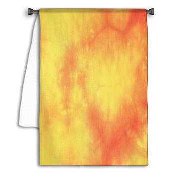 Textile Background  Batik Pattern In Yellow And Towel