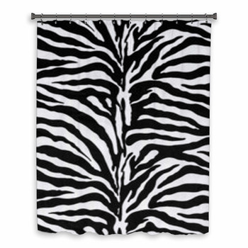 Texture Of Zebra Skin Custom Size Shower Curtain