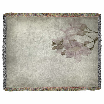 Textured Old Paper Background Woven Throw Blanket