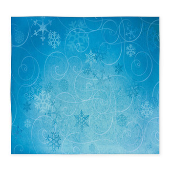 Textured Winter Snowflake Custom Size Floor Mat