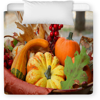 Thanksgiving Harvest Basket Toddler Comforter