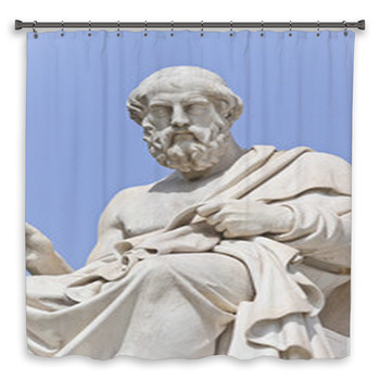 The Ancient Greek Philosopher  Custom Size Shower Curtain