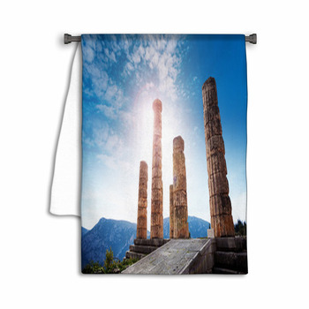 The Ancient Greek Temple Of Apollo Daylight Towel