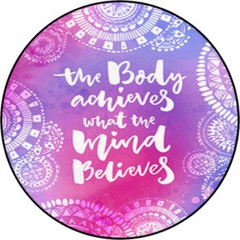 The Body Achieves What The Mind Believes Round Rug