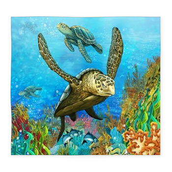 The Coral Reef Illustration For Custom Size Floor Mat