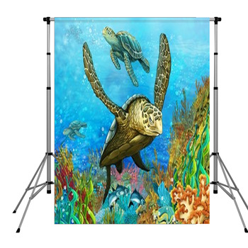 The Coral Reef Illustration For Pole Pocket Backdrop