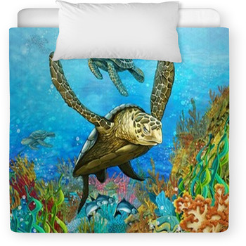 The Coral Reef Illustration For The Toddler Duvet
