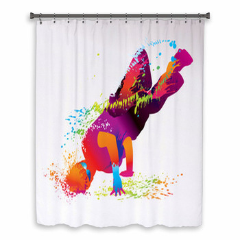 The Dancing Boy With Colorful  Custom Size Shower Curtain