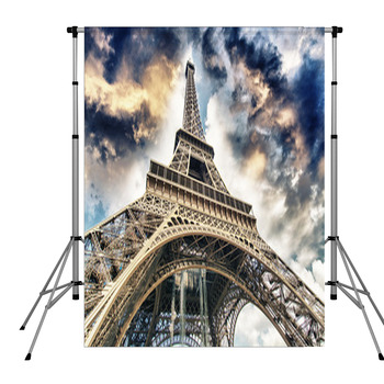 The Eiffel Tower From Below Pole Pocket Backdrop