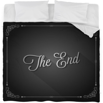 The End Sign Movie Ending Frame Fleece Bed Blanket