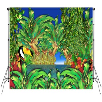 The Equatorial Jungle Custom Size Backdrop