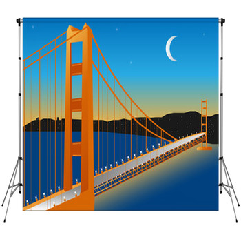 The Golden Gate Bridge Custom Size Backdrop