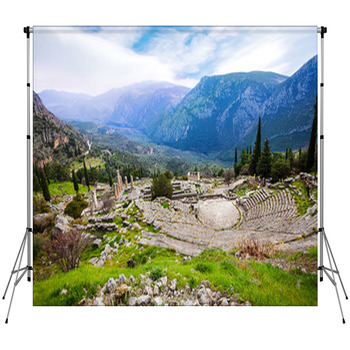 The Greek Ancient Amphitheater Fleece Backdrop