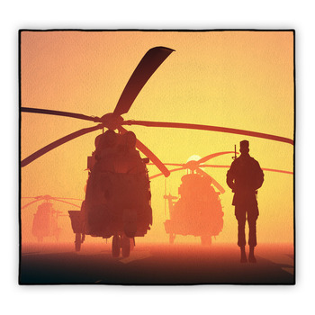 Helicopter Area Rugs & Custom Size Floor Mats