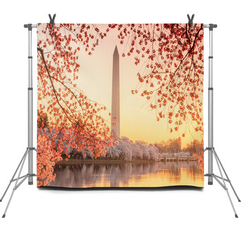 The Jefferson Memorial During The Fleece Backdrop