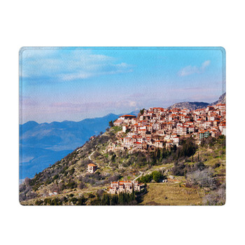 The Landscape Of Arachova Town Bath Mat