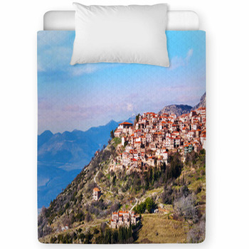 The Landscape Of Arachova Town Toddler Comforter