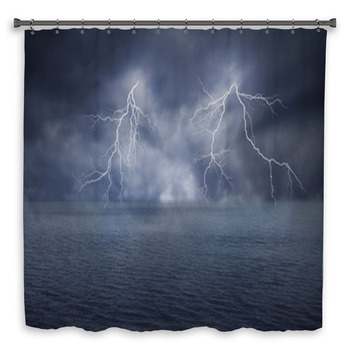 The Lightning On The Ocean Custom Size Shower Curtain