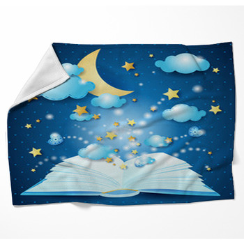 The Magic Book Woven Throw Blanket